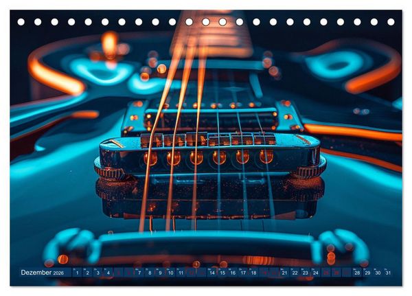 Produktbild: Wegbegleiter Gitarre (Tischkalender 2026 DIN A5 quer), CALVENDO Monatskalender
