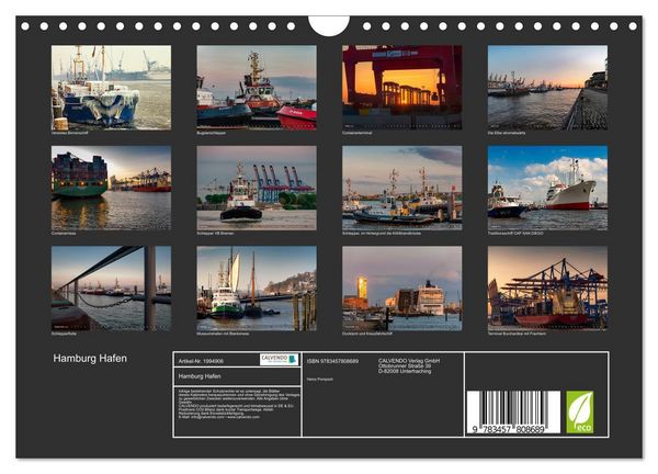 Produktbild: Hamburg Hafen (Wandkalender 2026 DIN A4 quer), CALVENDO Monatskalender