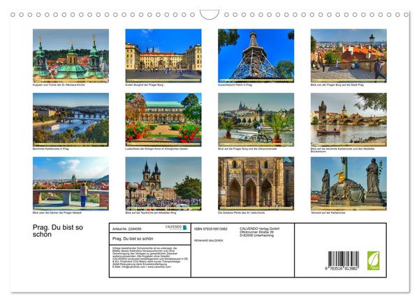Produktbild: Prag. Du bist so sch&ouml;n (Wandkalender 2027 DIN A3 quer), CALVENDO Monatskalender
