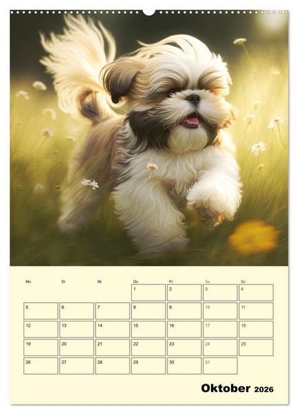 Produktbild: Shih Tzu Alarm. Gl&uuml;ckliche Wuschelk&ouml;pfe (Wandkalender 2026 DIN A2 hoch), CALVENDO Monatskalender