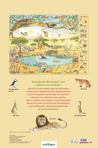 Produktbild: Riesen-Wimmelbuch: Das Riesen-Tiere-Wimmelbuch