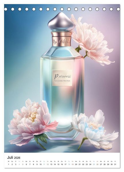 Produktbild: Parfum Eleganz im Glas (Tischkalender 2026 DIN A5 hoch), CALVENDO Monatskalender