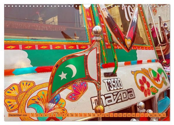 Produktbild: Pakistan farbenfrohe Busse (Wandkalender 2026 DIN A3 quer), CALVENDO Monatskalender