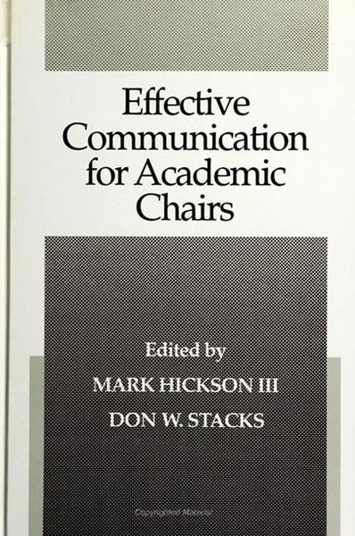 Produktbild: Effective Communication for Academic Chairs