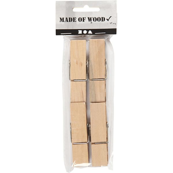 Produktbild: Creativ Company Holzklammer, L 7,2 cm, B 2 cm, 4 Stk