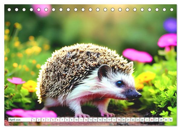 Produktbild: Niedliche Igel (Tischkalender 2026 DIN A5 quer), CALVENDO Monatskalender