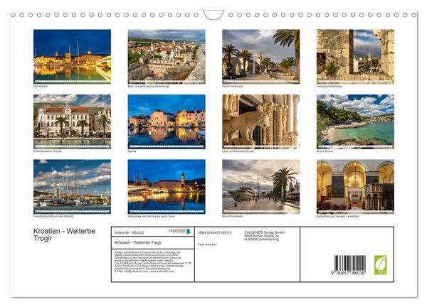 Produktbild: Kroatien - Welterbe Trogir (Wandkalender 2026 DIN A3 quer), CALVENDO Monatskalender
