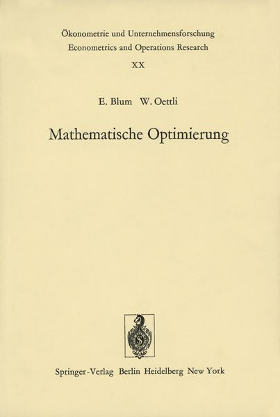 Produktbild: Mathematische Optimierung