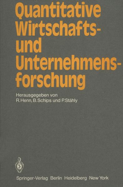 Produktbild: Quantitative Wirtschafts- und Unternehmensforschung