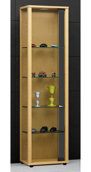 Produktbild: Holz Glas Stand Vitrine Sammelvitrine Edana Mini