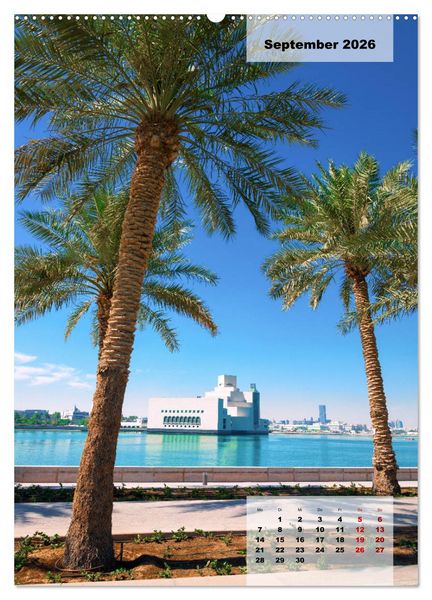 Produktbild: Doha Leuchtende Hauptstadt von Katar (hochwertiger Premium Wandkalender 2026 DIN A2 hoch), Kunstdruck in Hochglanz