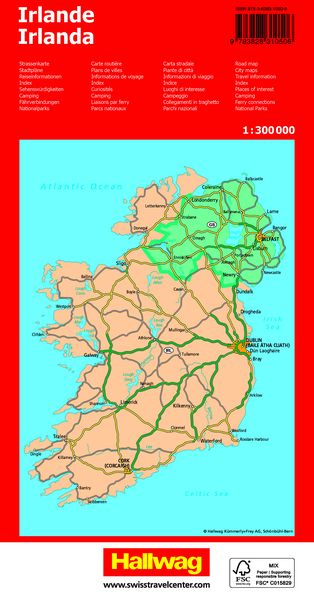 Produktbild: Hallwag Strassenkarte Irland 1:300.000