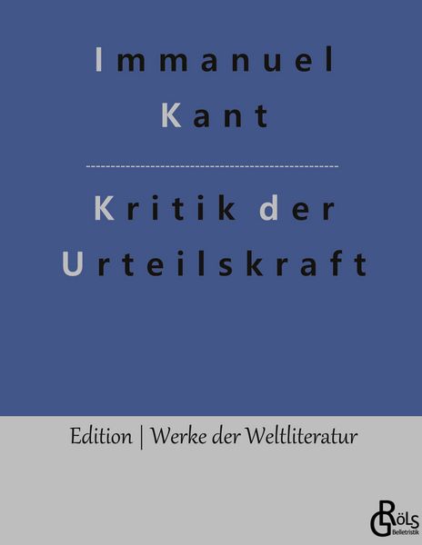 Produktbild: Kritik der Urteilskraft