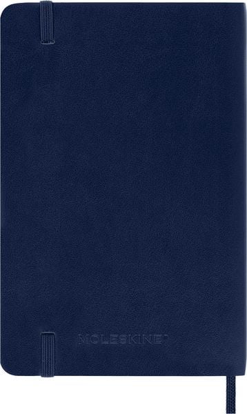 Produktbild: Moleskine 18 Monate Wochen Notizkalender 2025/2026, Pocket/A6, 1 Wo = 1 Seite, rechts linierte Seite, Weicher Einband, Saphir