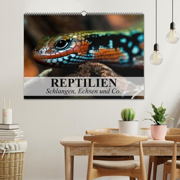 Produktbild: Reptilien Schlangen, Echsen und Co. (Wandkalender 2026 DIN A2 quer), CALVENDO Monatskalender