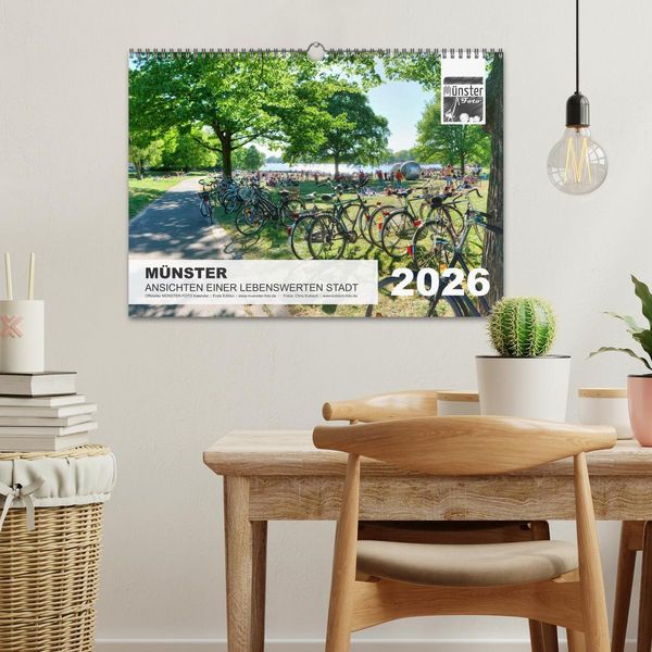 Produktbild: M&Uuml;NSTER :: Ansichten einer lebenswerten Stadt (Wandkalender 2026 DIN A3 quer), CALVENDO Monatskalender