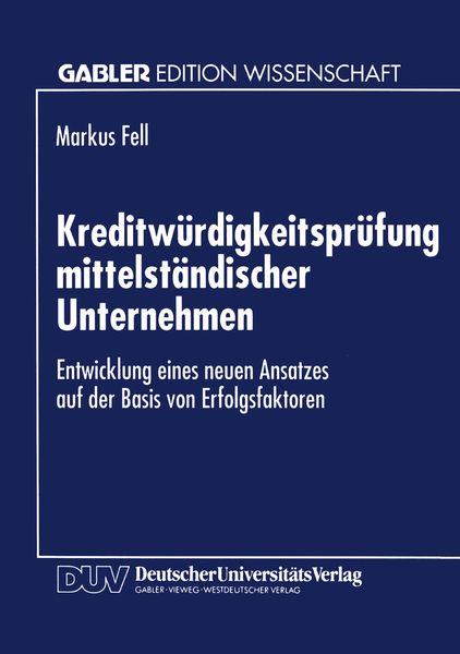 Produktbild: Kreditw&uuml;rdigkeitspr&uuml;fung mittelst&auml;ndischer Unternehmen