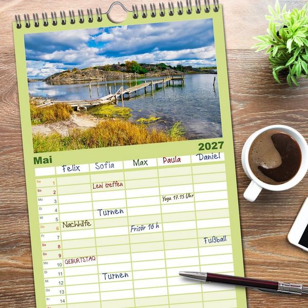 Produktbild: Familienplaner 2027 - G&ouml;teborg und Sch&auml;reninseln mit 5 Spalten (Wandkalender, 21 x 45 cm) CALVENDO