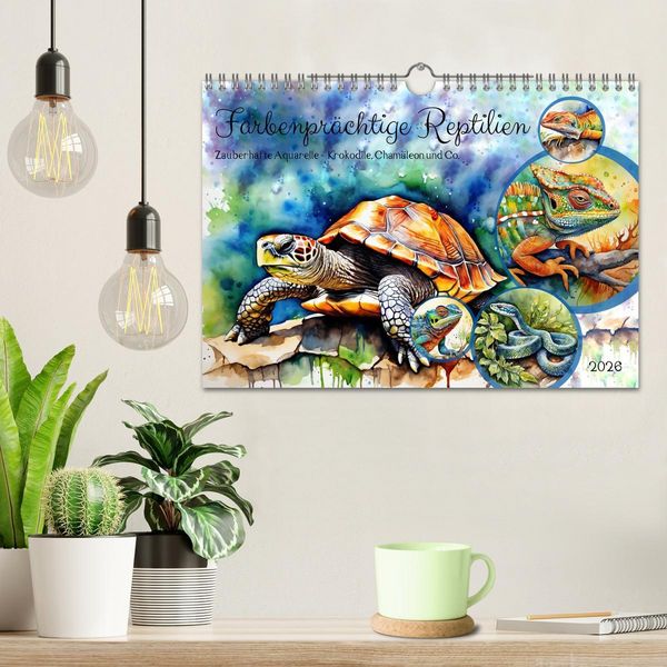 Produktbild: Farbenpr&auml;chtige Reptilien (Wandkalender 2026 DIN A4 quer), CALVENDO Monatskalender