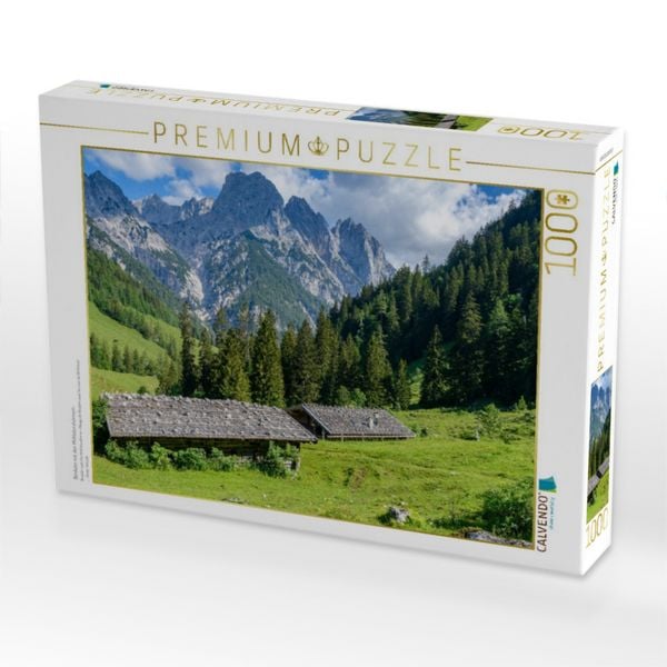 Produktbild: CALVENDO Puzzle Bindalm mit den M&uuml;hlsturzh&ouml;rnern | 1000 Teile Lege-Gr&ouml;&szlig;e 64x48cm Foto-Puzzle f&uuml;r gl&uuml;ckliche Stunden