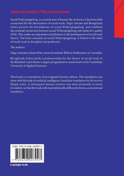 Produktbild: Subjective quality of life and social work