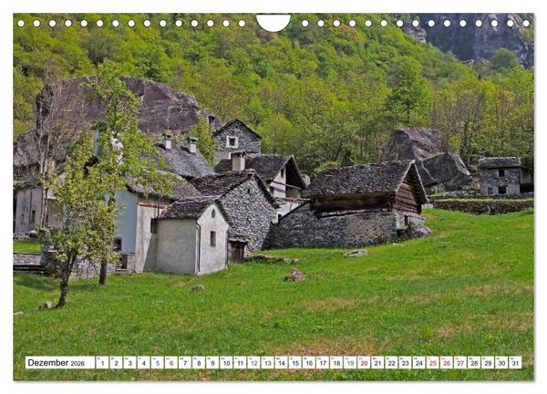 Produktbild: Tessin, Impressionen aus der Italienischen Schweiz (Wandkalender 2026 DIN A4 quer), CALVENDO Monatskalender