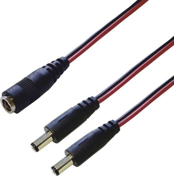 Produktbild: BKL Electronic 075920 DC-Verteiler Niedervolt-Stecker - DC-Kupplung 5.5 mm 2.1 mm 0.30 m 1 St. Single
