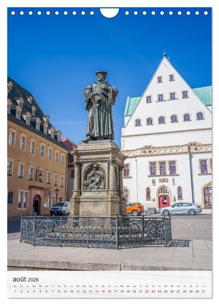 Produktbild: Lutherstadt Eisleben - La ville du grand r&eacute;formateur Luther (Calendrier mural 2026 DIN A4 horizontal), CALVENDO calendrier mensuel