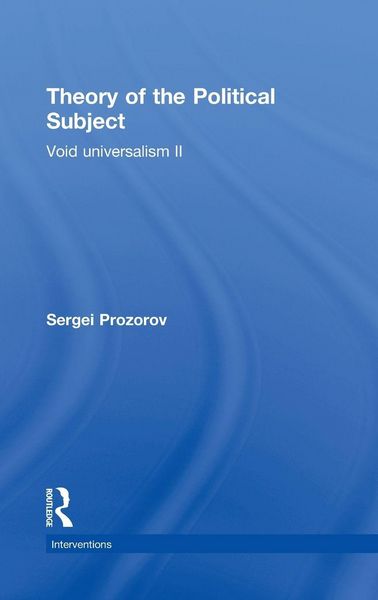 Produktbild: Theory of the Political Subject