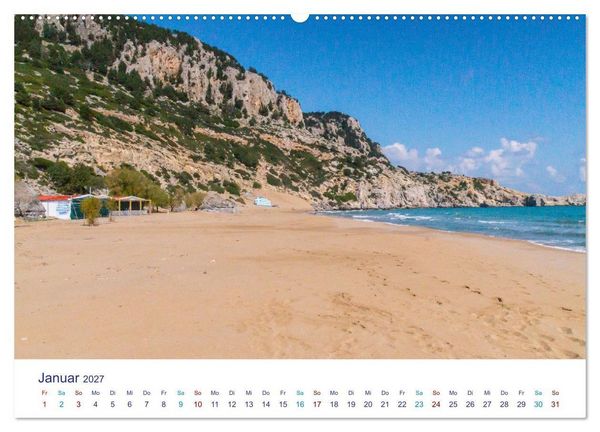 Produktbild: Str&auml;nde der Insel Rhodos (Wandkalender 2027 DIN A2 quer), CALVENDO Monatskalender