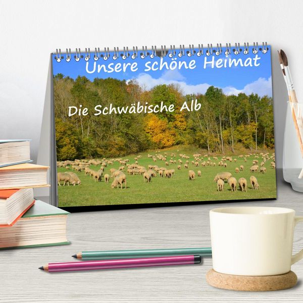 Produktbild: Unsere sch&ouml;ne Heimat - Die Schw&auml;bische Alb (Tischkalender 2026 DIN A5 quer), CALVENDO Monatskalender