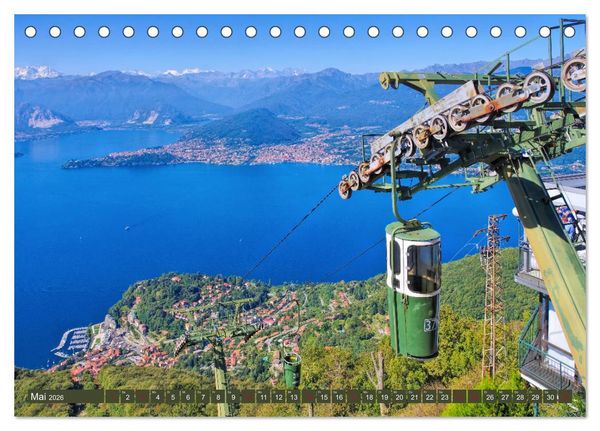 Produktbild: Lago Maggiore - Bezaubernde Orte am Ostufer (Tischkalender 2026 DIN A5 quer), CALVENDO Monatskalender