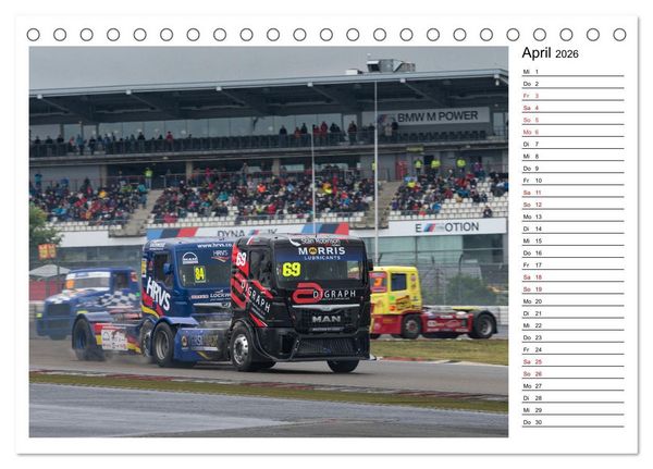 Produktbild: Truck Racing am N&uuml;rburgring (Tischkalender 2026 DIN A5 quer), CALVENDO Monatskalender