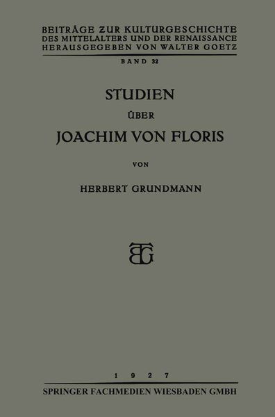 Produktbild: Studien &uuml;ber Joachim von Floris