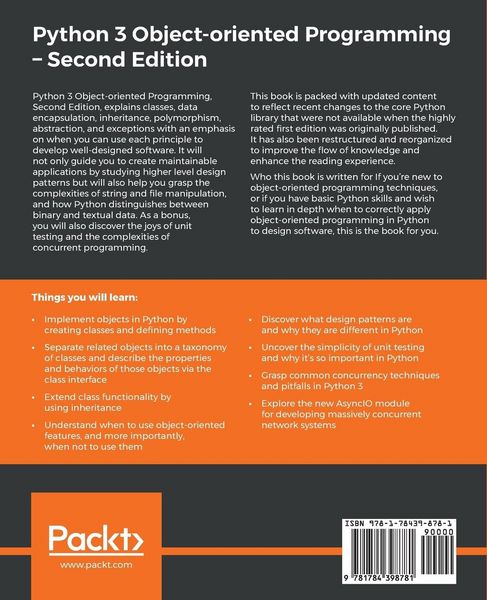 Produktbild: Python 3 Object-oriented Programming - Second Edition