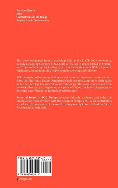 Produktbild: Essential Issues in SOC Design