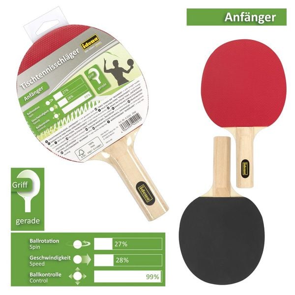 Produktbild: Idena Tischtennisschl&auml;ger Anf&auml;nger