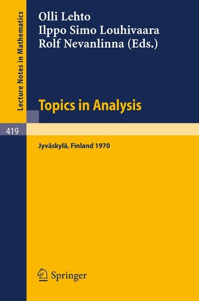 Produktbild: Topics in Analysis
