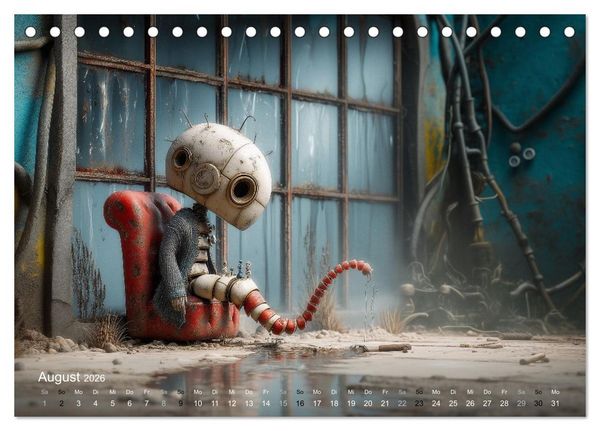 Produktbild: Die Melancholie der kleinen Roboter (Tischkalender 2026 DIN A5 quer), CALVENDO Monatskalender