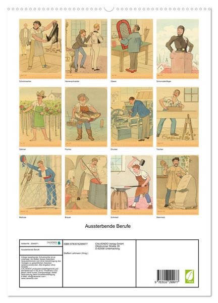 Produktbild: Aussterbende Berufe (hochwertiger Premium Wandkalender 2026 DIN A2 hoch), Kunstdruck in Hochglanz