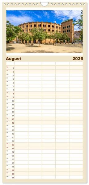 Produktbild: Familienplaner 2026 - Ein Herz f&uuml;r Granada mit 5 Spalten (Wandkalender, 21 x 45 cm) CALVENDO