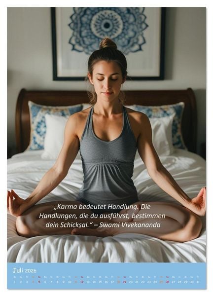 Produktbild: Yoga im Bett (Wandkalender 2026 DIN A4 hoch), CALVENDO Monatskalender