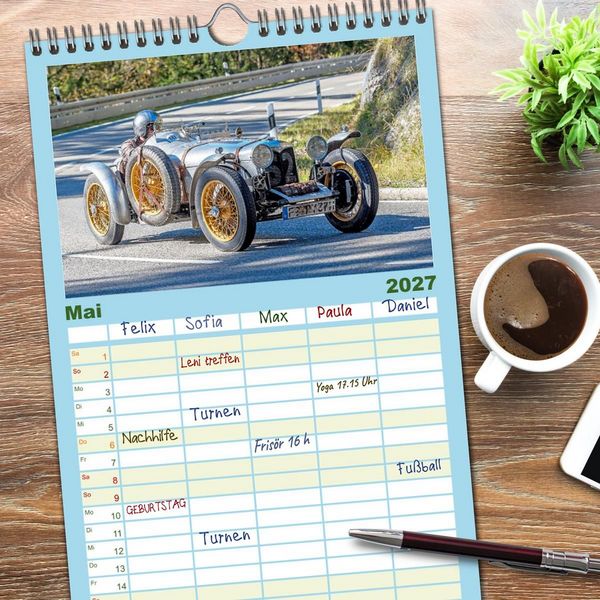 Produktbild: Familienplaner 2027 - Faszination Jochpassrennen mit 5 Spalten (Wandkalender, 21 x 45 cm) CALVENDO