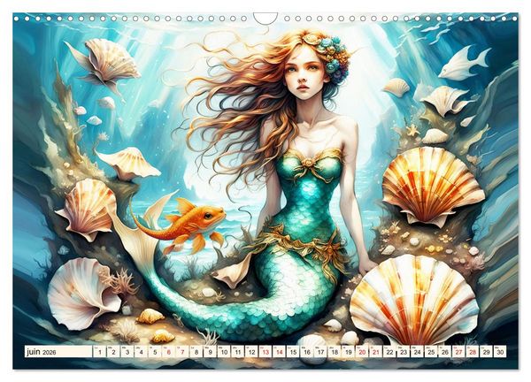 Produktbild: La muse de Pos&eacute;idon (Calendrier mural 2026 DIN A3 vertical), CALVENDO calendrier mensuel