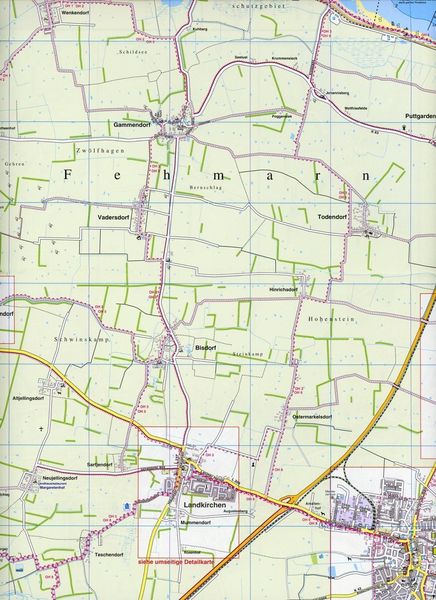 Produktbild: Fehmarn, KVplan, Radkarte/Freizeitkarte/Stadtplan, 1:27.500 / 1:12.500