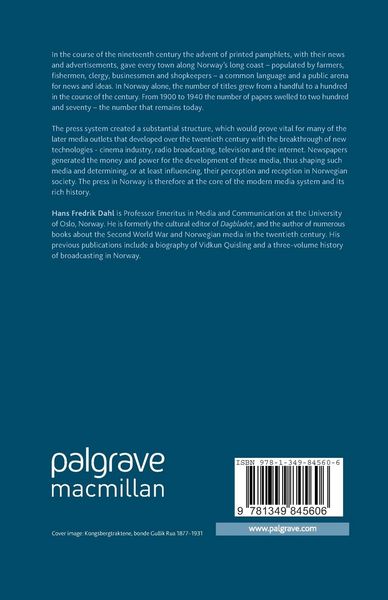 Produktbild: A History of the Norwegian Press, 1660-2015