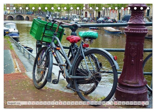 Produktbild: Amsterdam (Tischkalender 2026 DIN A5 quer), CALVENDO Monatskalender
