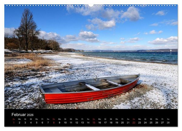 Produktbild: Bodensee - Uferlandschaften im sch&ouml;nsten Licht 2026 (hochwertiger Premium Wandkalender 2026 DIN A2 quer), Kunstdruck in Hochglanz