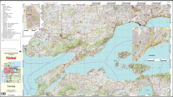 Produktbild: Tekirdag - Topographische Reisekarte 1:250.000 T&uuml;rkei (Blatt 13)