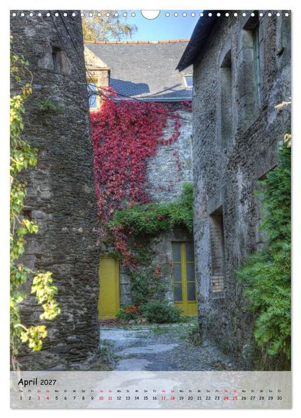 Produktbild: Rochefort-en-Terre. Traumdorf in der Bretagne (Wandkalender 2027 DIN A3 hoch), CALVENDO Monatskalender